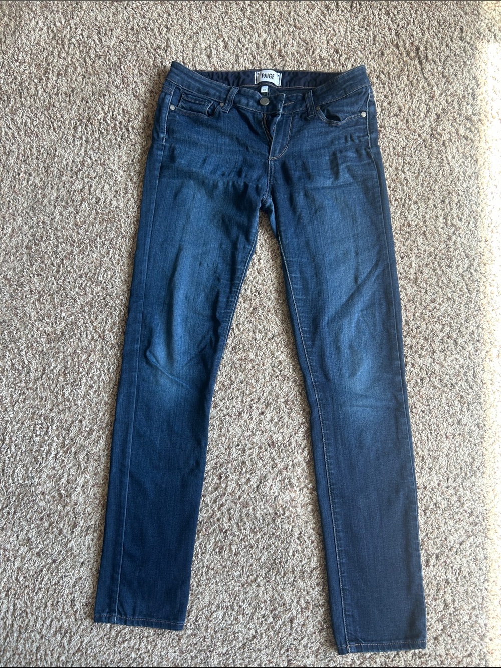 PAIGE Skinny Jeans in Deep Blue Denim